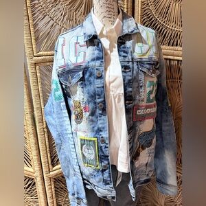 Cooper Rivet Patch and painted Denim Jacket
